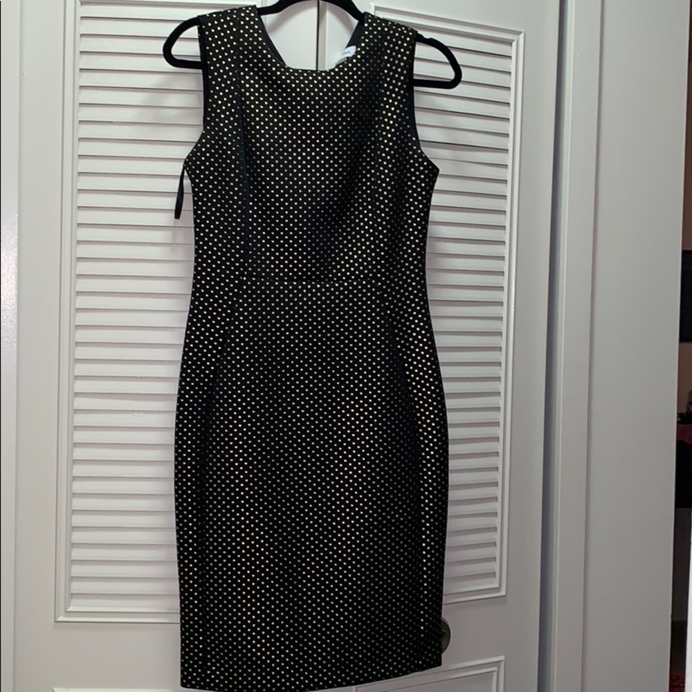 Black and Metallic Gold dress